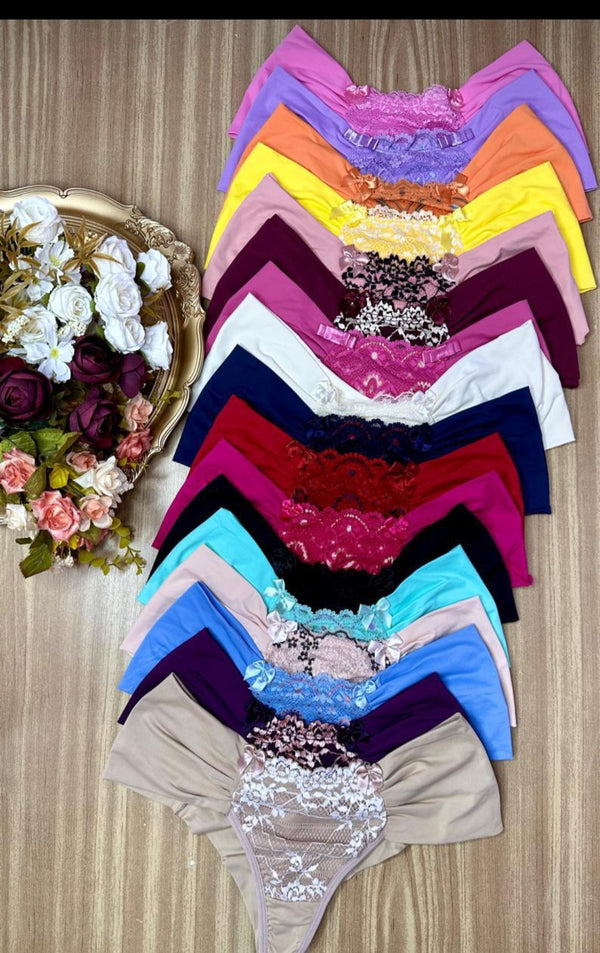 12 Tangas Sexy Colores Surtidos